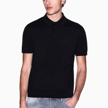 Armani Exchange - Crna muška polo majica