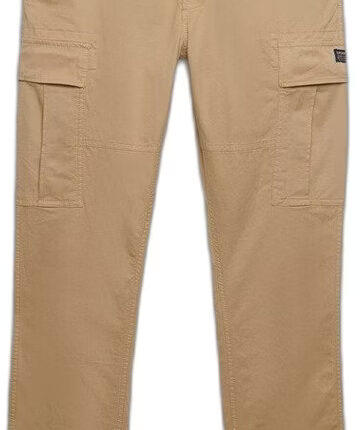 Superdry Slim Taper muške cargo pantalone – Canyon Beige