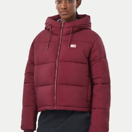 Tommy Jeans ženska prošivena jakna sa kapuljačom